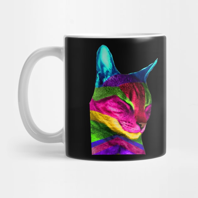 Multicolored Cat by Le Meyer DIGI DESIGNS